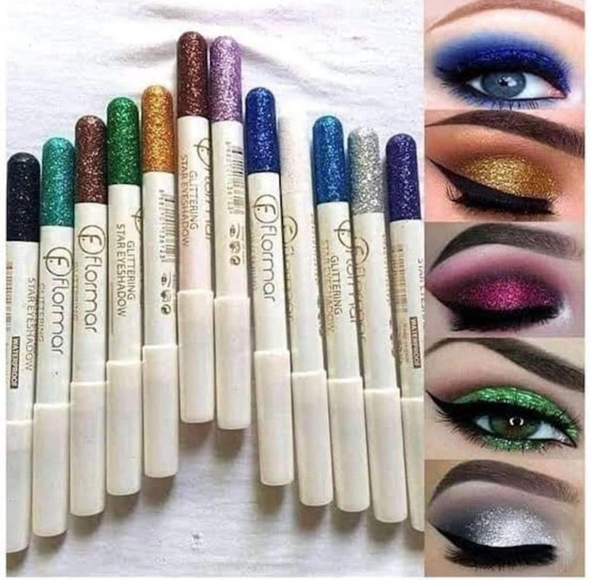 Premium Glitter Eye Pencils Set for Pakistani Makeup