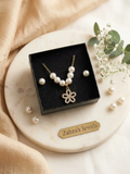 Modern Design Gold Plated Crystal Pendant Set