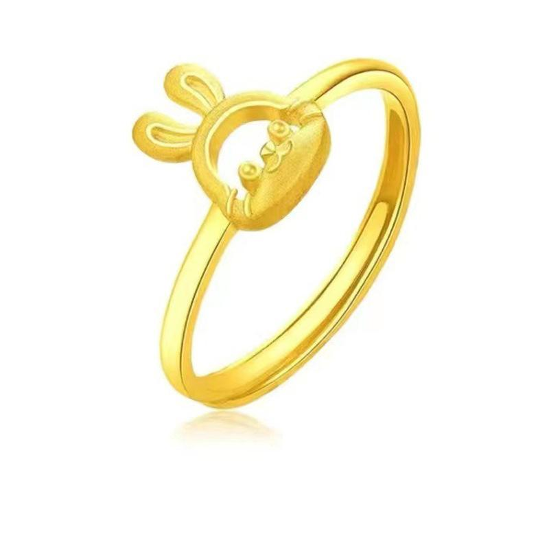 Golden Bunny Ring for Women, Adjustable, Durable, Stylish