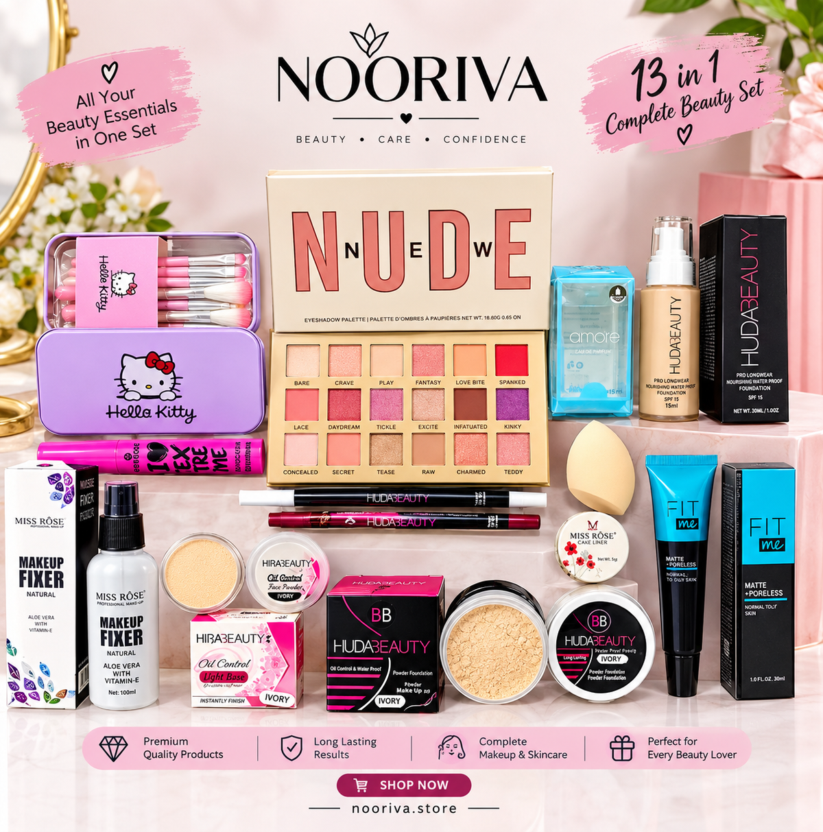 13-in-1 Makeup Set for Bridesmaids & Office Professionals